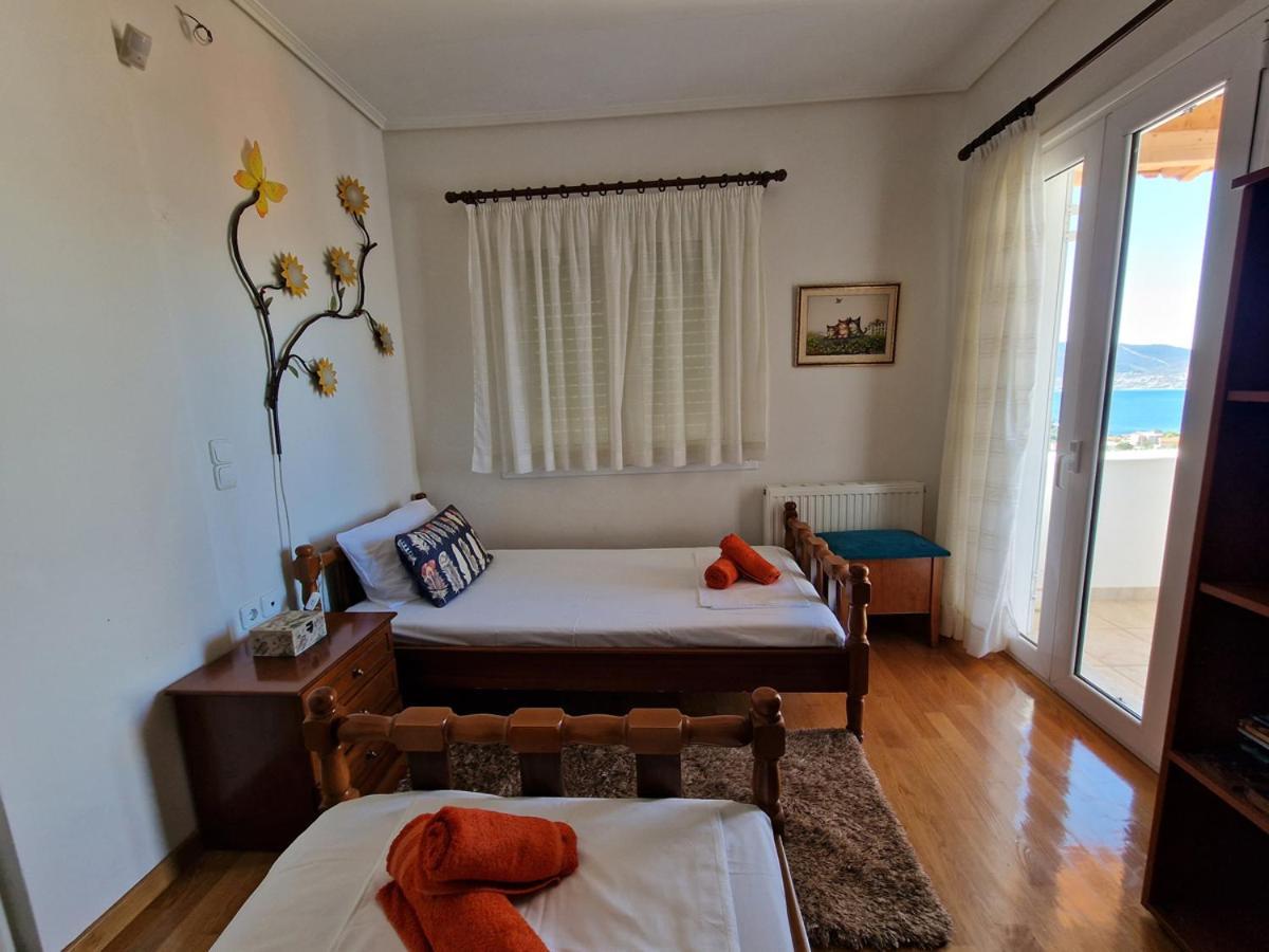 Villa Liana : Luxury Villa With Fantastic Sea View, Near Airport Pórto Ráfti Kültér fotó