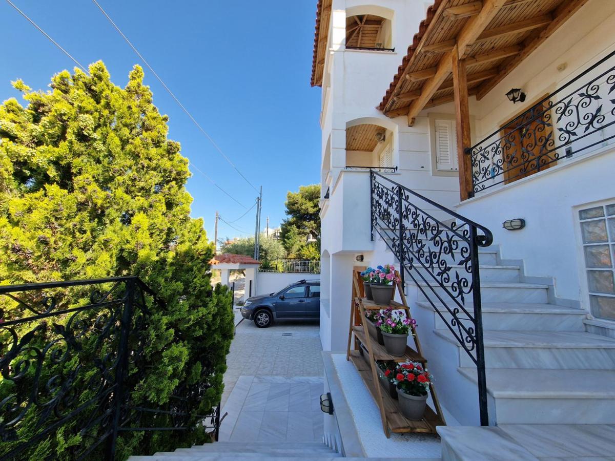 Villa Liana : Luxury Villa With Fantastic Sea View, Near Airport Pórto Ráfti Kültér fotó